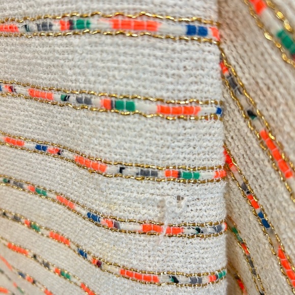 Maeve Cream and Neon colored skirt, size 6 (has hole/stains/snags) - Picture 3 of 9